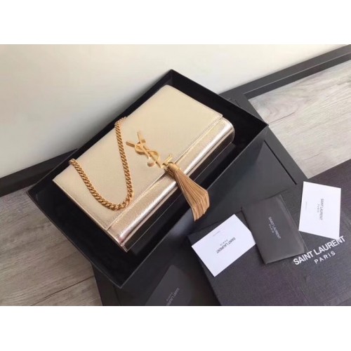 Чанта през рамо SAINT LAURENT Medium Kate 18831 златиста