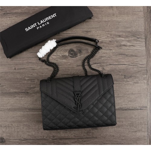 SAINT LAURENT Средна чанта 487206 черна