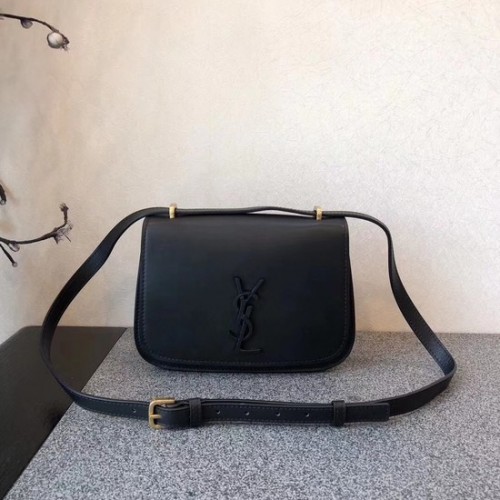 Чанта през рамо от кожа SAINT LAURENT Monogram 512853 черна