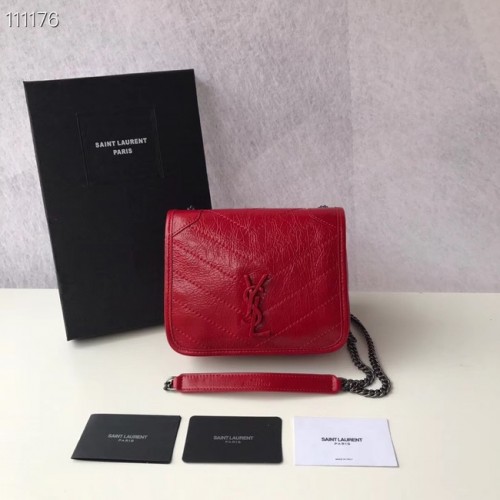 Чанта за рамо SAINT LAURENT Niki Mini 03743 червена