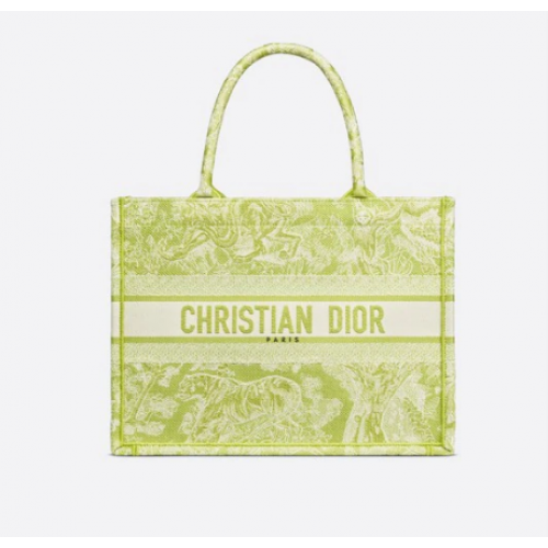 МАЛКА DIOR BOOK TOTE Lime Toile de Jouy обратна бродерия M1296ZR