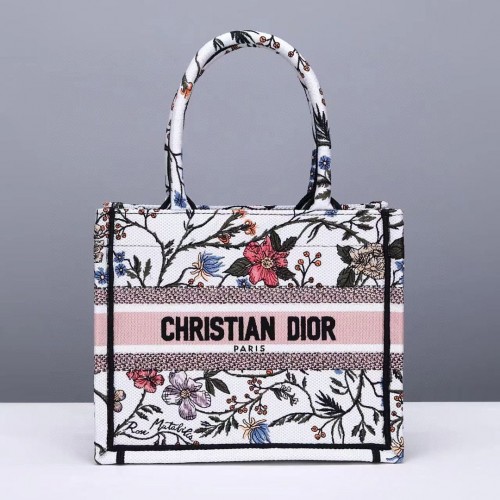 Малка чанта DIOR BOOK TOTE Многоцветна бродерия Mille Fleurs M1297ZW