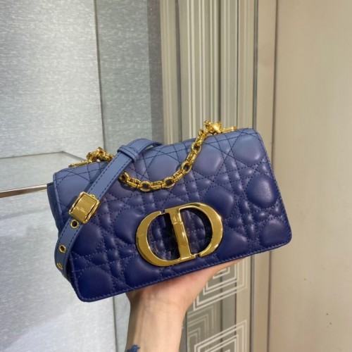 МАЛКА ЧАНТА DIOR CARO Indigo Blue Gradient Cannage Lambskin M9241