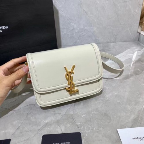 МАЛКА ЧАНТА SOLFERINO В КУТИЯ SAINT LAURENT LEATHER 63430 бяла