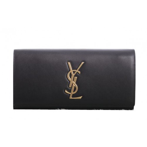 Чанта Saint Laurent Classic Monogramme от оригинална кожа Y5486 черна