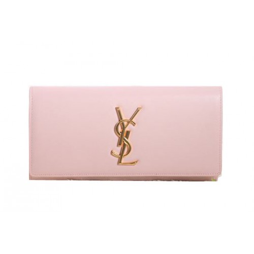 Saint Laurent Classic Monogramme Clutch Original Leather Y5486 Pink