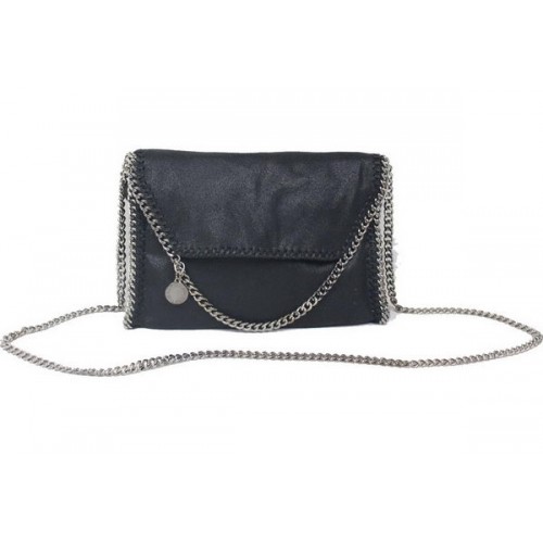 Чанта Stella McCartney Falabella от черна PVC материя, сребриста, 875