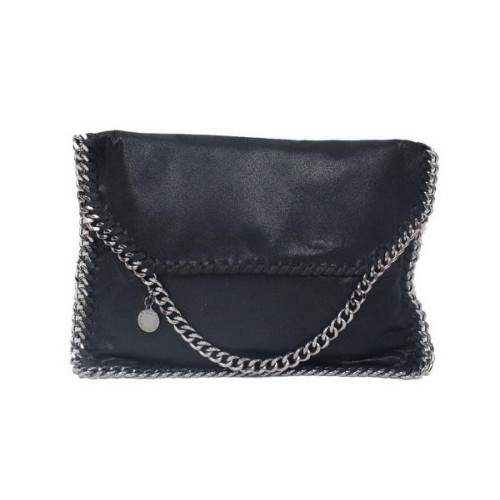 Чанта Stella McCartney Falabella от черна PVC материя, сребриста, 876