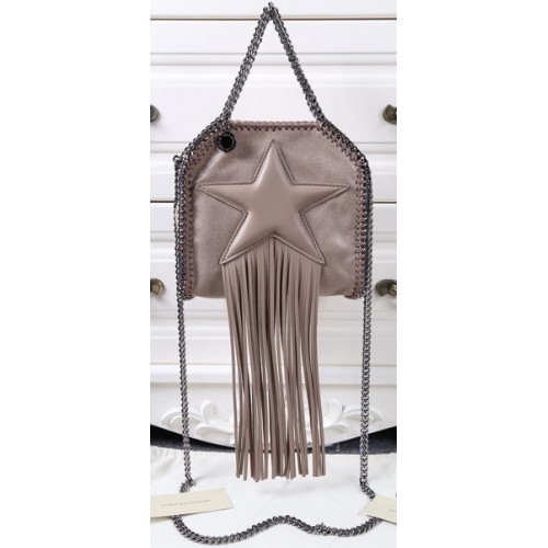 Чанта Stella McCartney Falabella Fringed Star Mini Tote SM8855 каки