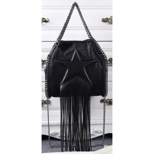 Чанта Stella McCartney Falabella Fringed Star Mini Tote SM8865 Черна