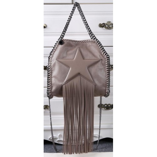 Чанта Stella McCartney Falabella Fringed Star Mini Tote SM8865 каки