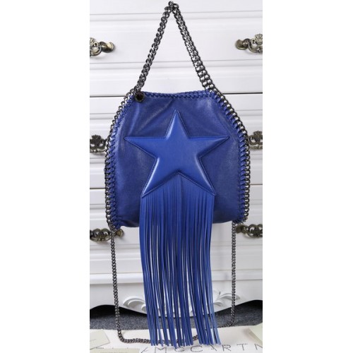 Чанта Stella McCartney Falabella Fringed Star Mini Tote SM8865 Royal