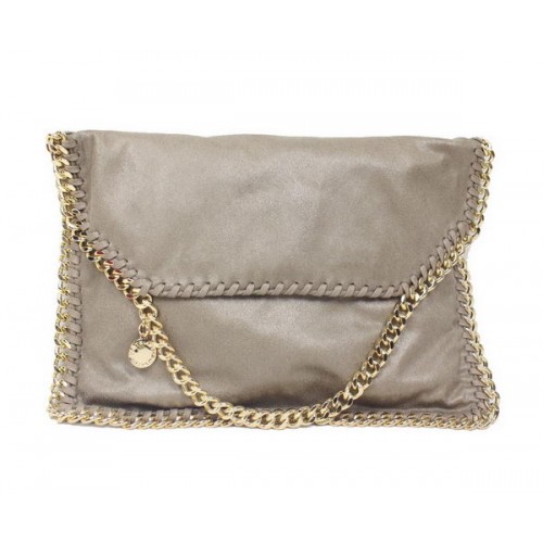 Чанта Stella McCartney Falabella от PVC, каки, през рамо, 876 златиста