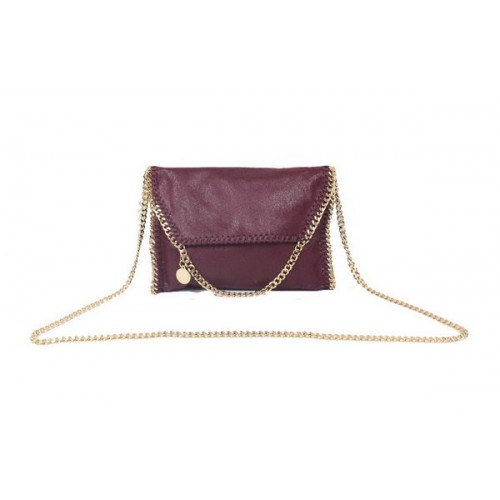 Чанта Stella McCartney Falabella от PVC, цвят бордо, 875