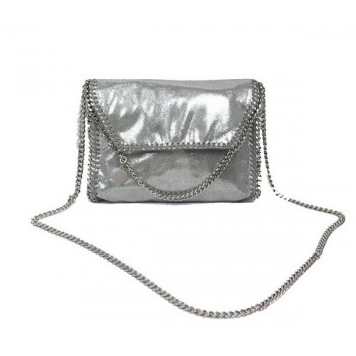 Чанта Stella McCartney Falabella от PVC, сребриста, 875