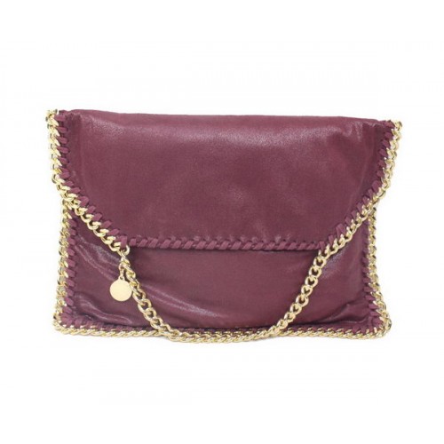 Чанта Stella McCartney Falabella от PVC, цвят бордо, 876