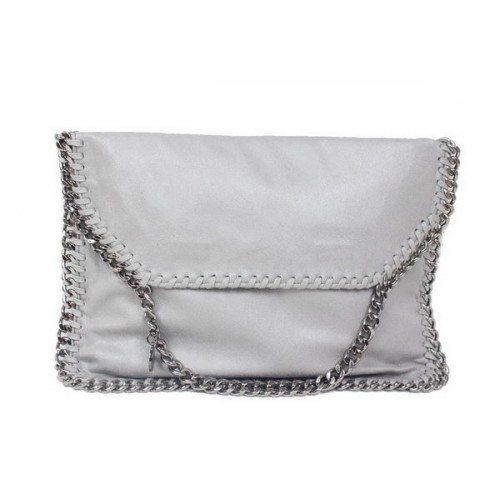 Чанта Stella McCartney Falabella от PVC, сив цвят, 876
