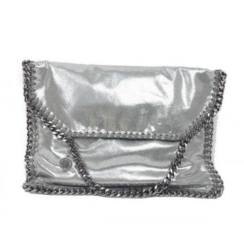 Чанта Stella McCartney Falabella от PVC, сребриста, 876