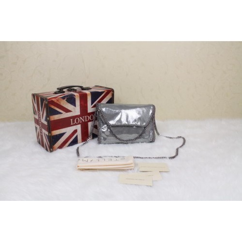 Чанта Stella McCartney Falabella от PVC, сребриста, SM875