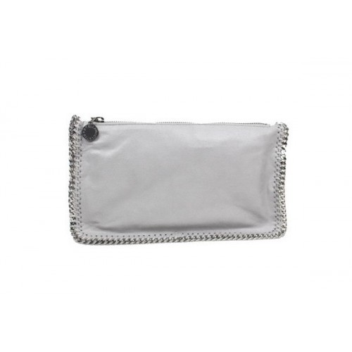 Чанта Stella McCartney Falabella PVC Fold Over Clutch 865 сива