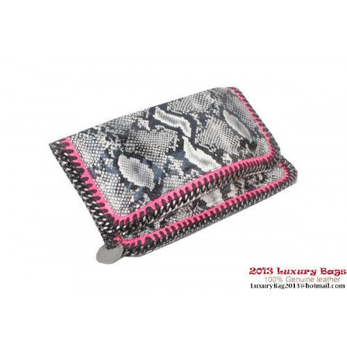 Чанта Stella McCartney Falabella Snake Fold Over Clutch 812S сива