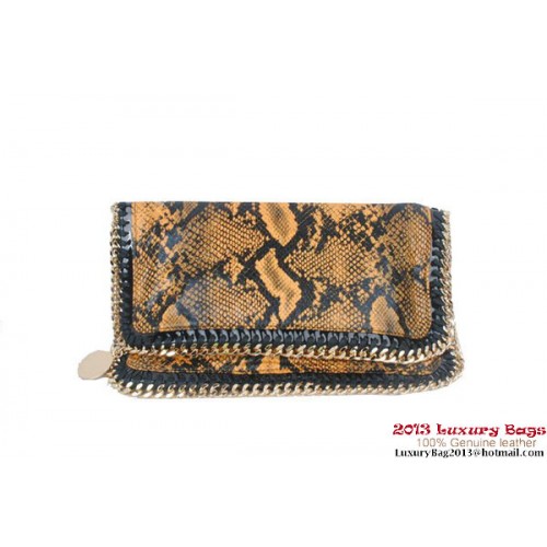 Чанта Stella McCartney Falabella Snake Fold Over Clutch 812S жълта