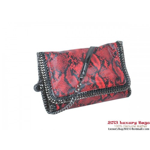 Чанта Stella McCartney Falabella Snake PVC през рамо 822 червена