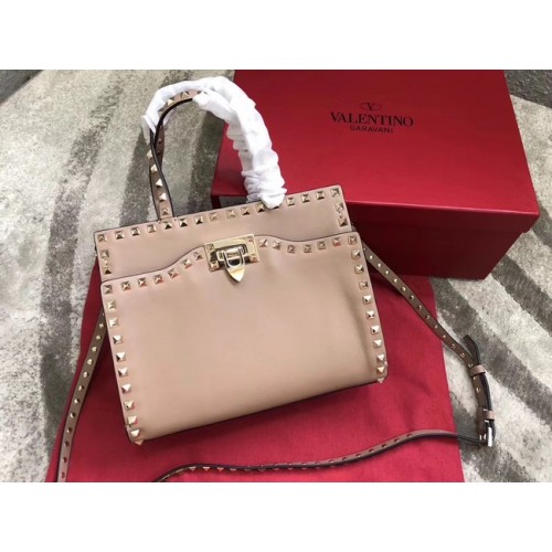 VALENTINO Candy Rockstud ватирана кожена чанта за през рамо 0650 кайсия