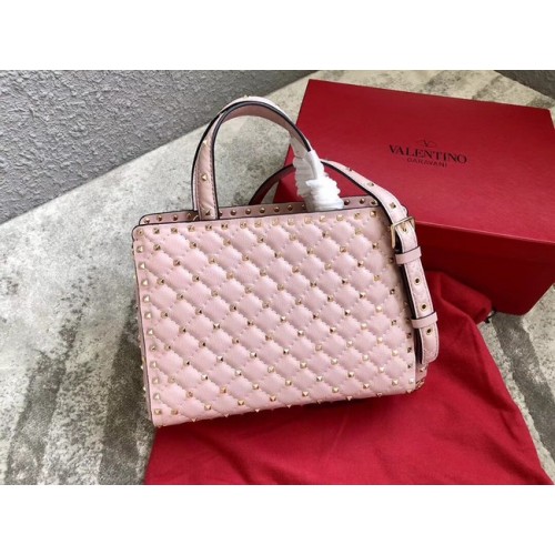 VALENTINO Ватирана кожена чанта Candystud 0061 розова