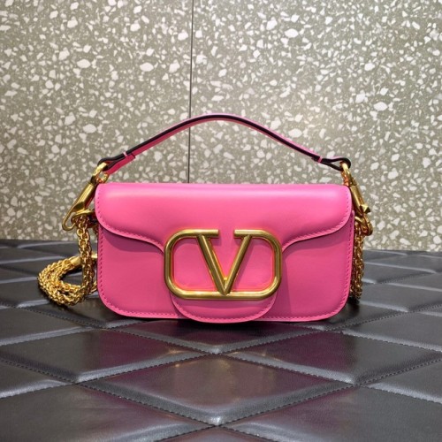 VALENTINO CRAZY MINI CRAZY Чанта за рамо от телешка кожа 1W2B0K розова