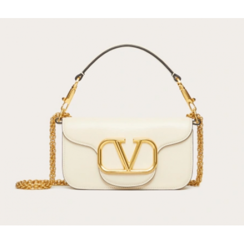 VALENTINO CRAZY MINI CRAZY Чанта за рамо от телешка кожа 1W2B0K бяла
