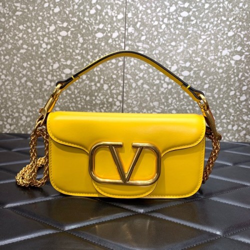 VALENTINO CRAZY MINI CRAZY Чанта за рамо от телешка кожа 1W2B0K жълта