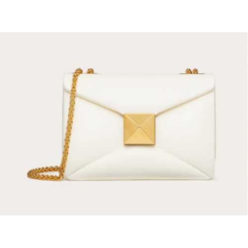 VALENTINO GARAVANI Чанта през рамо от овча кожа с един калъф XW0B0K21 бяла