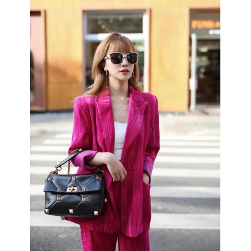 VALENTINO GARAVANI Римски шпилки Голяма овча кожа Napa A1189L черна