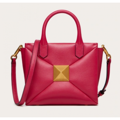 VALENTINO GARAVANI малка чанта от овча кожа с един капс XW0B0K59 цвят фуксия