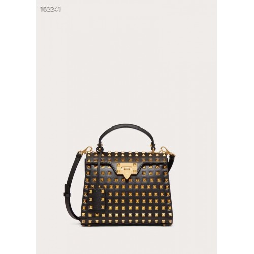 VALENTINO Оригинална кожена чанта V4071A черна