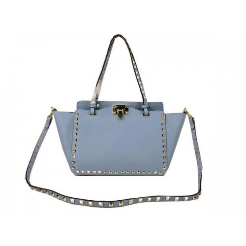 Мини чанта Valentino Garavani Rockstud Оригинална кожена чанта VG1916 SkyBlue