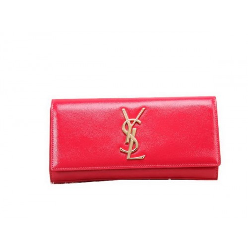 Чанта клъч YSL Classic Monogramme от лачена кожа Y8909 червена