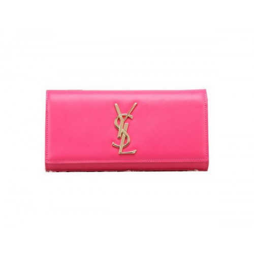 Чанта клъч YSL Classic Monogramme от гладка кожа Y8909 Розова