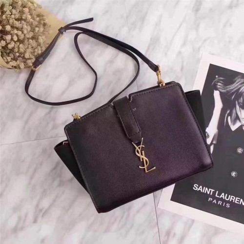 Чанта за през рамо от телешка кожа Yves Saint Laurent 2017 Y8021 черна