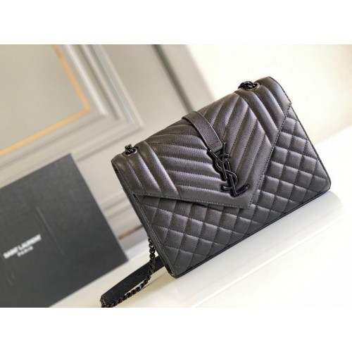 Yves Saint Laurent Телешка кожа 487206 черен