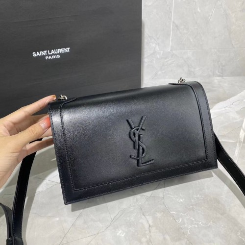 Чанта за през рамо от телешка кожа Yves Saint Laurent Y635627-1 черна