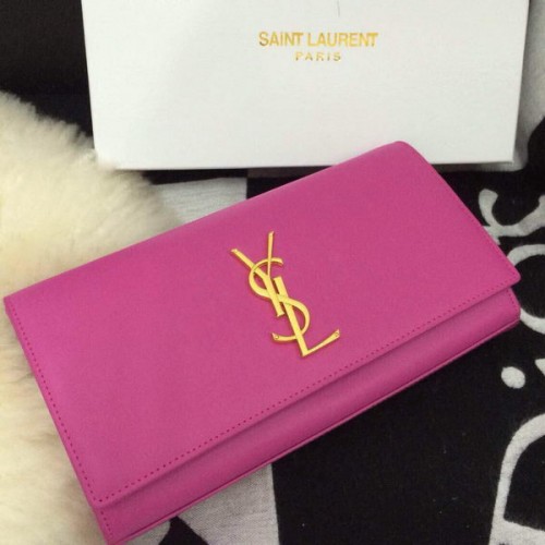 Чанта Yves Saint Laurent Classic Monogram Clutch 30210 Pink