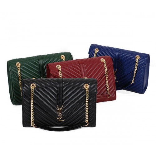 Чанта с монограм Yves Saint Laurent Classic Monogram с капак Y8900