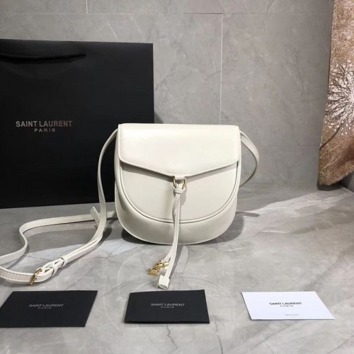 Чанта за през рамо от телешка кожа Yves Saint Laurent Y551559 бяла