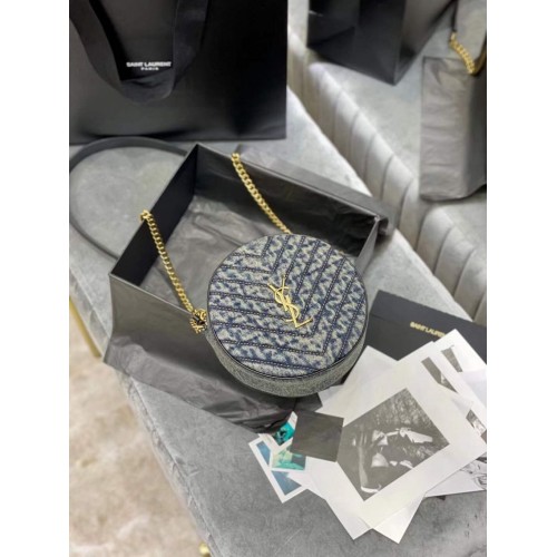 Чанта Yves Saint Laurent DENIM POCHETTE Y621333 Черна