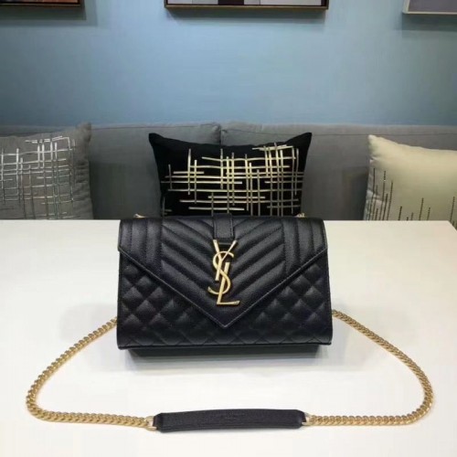 Yves Saint Laurent Мини Класическа Чанта Плик 526286 Черна