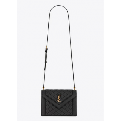 Мини чанта Yves Saint Laurent GABY от ватирана агнешка кожа 6855741 черна