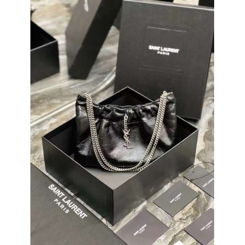 Чанта Yves Saint Laurent GABY от ватирана агнешка кожа 581632 черна