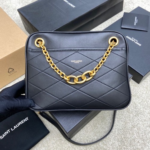 Чанта Yves Saint Laurent GABY от ватирана агнешка кожа 669308 черна